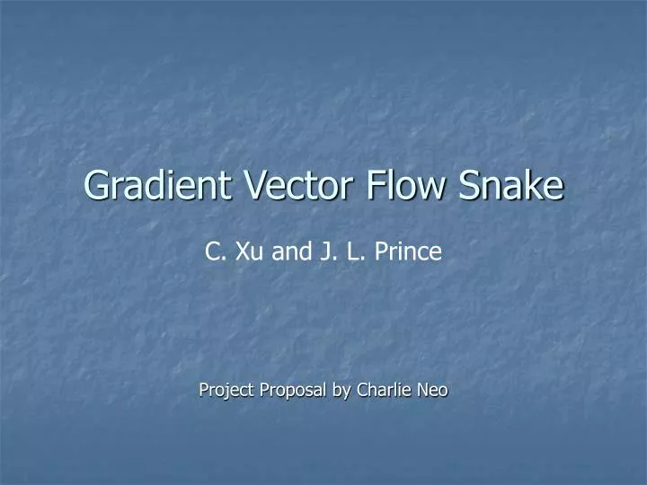 gradient vector flow snake