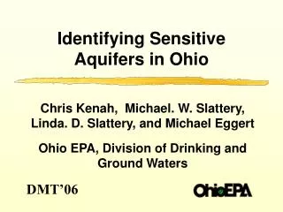 Identifying Sensitive Aquifers in Ohio
