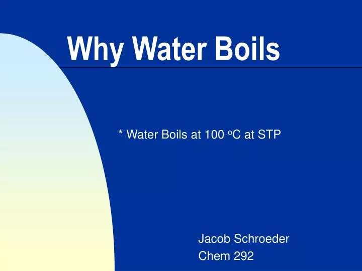 why water boils