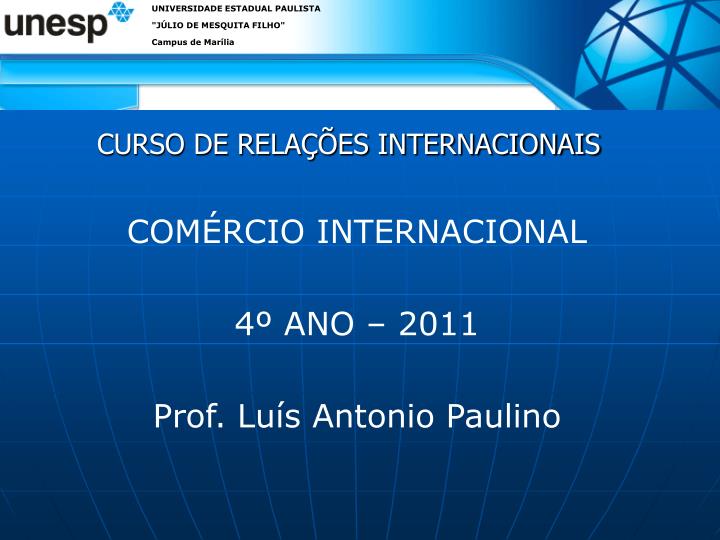 curso de rela es internacionais