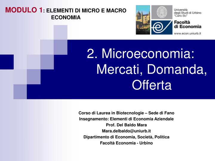 2 microeconomia mercati domanda offerta