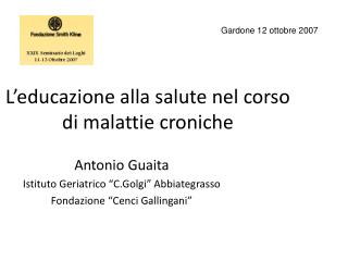 L’educazione alla salute nel corso di malattie croniche