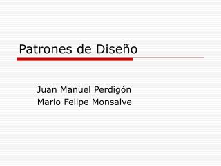 patrones de dise o