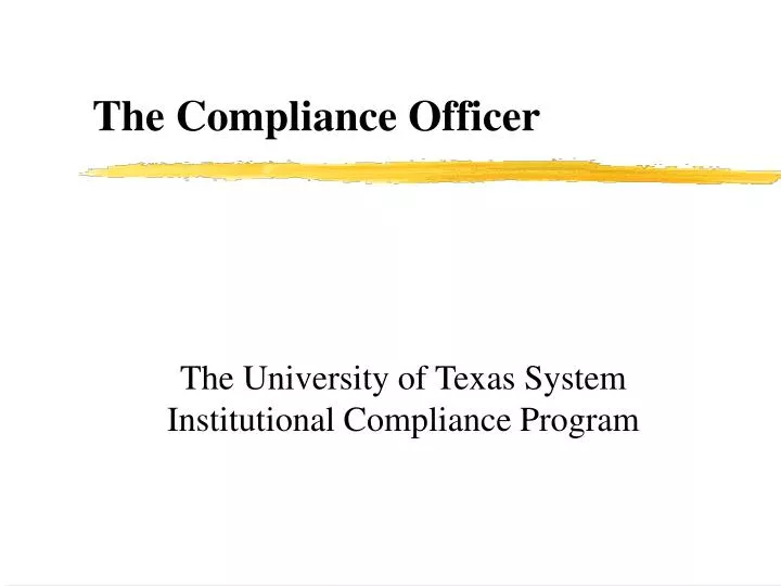 the university of texas system institutional compliance program