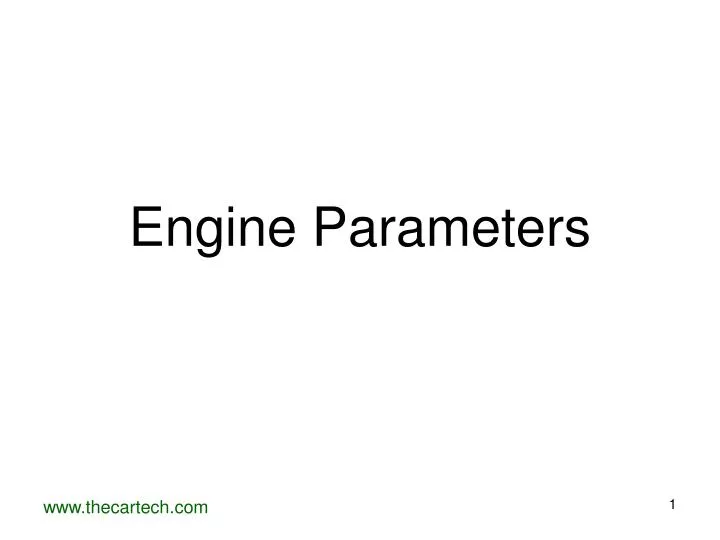 engine parameters