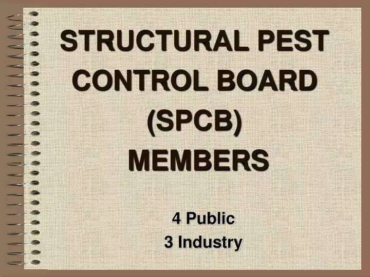 structural pest control board spcb members