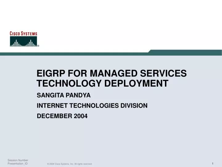 eigrp for managed services technology deployment
