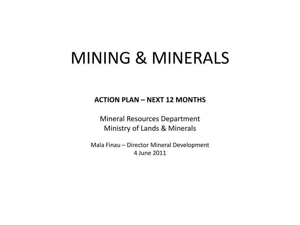 PPT - MINING & MINERALS PowerPoint Presentation, free download - ID:856406