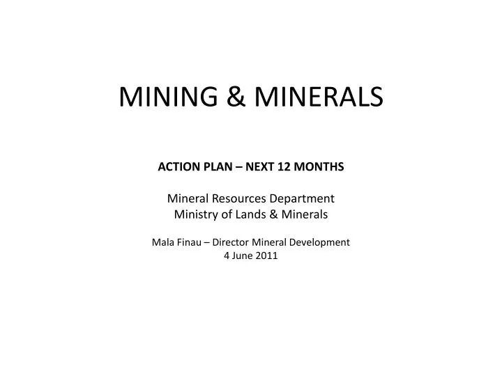 mining minerals