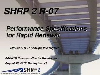 SHRP 2 R-07