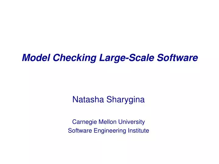 model checking large scale software