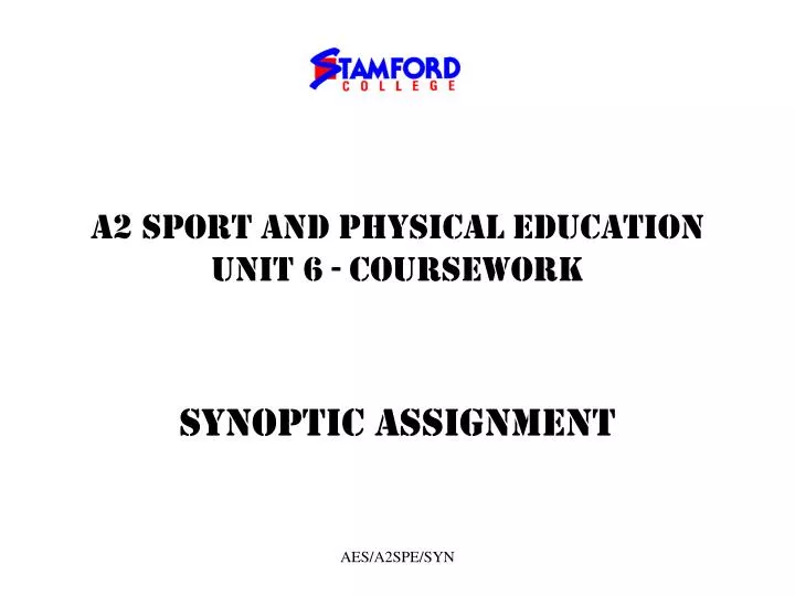 a2 sport and physical education unit 6 coursework