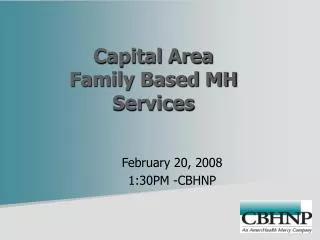 Capital Area Family Based MH Services