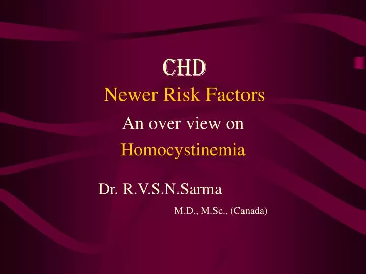 chd newer risk factors