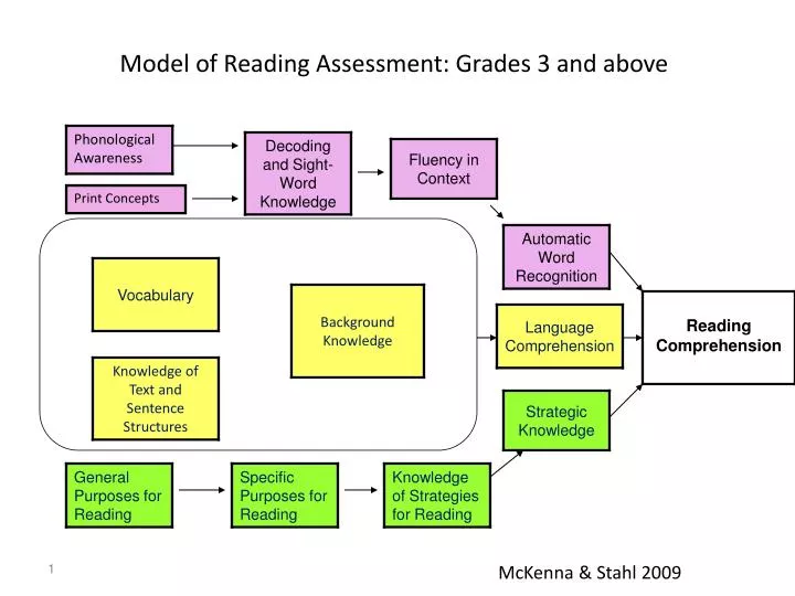 model of reading assessment grades 3 and above