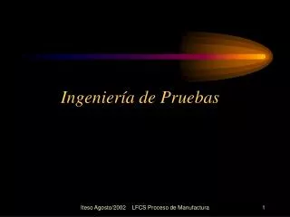 ingenier a de pruebas