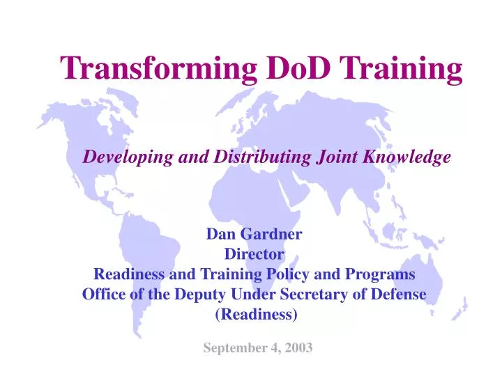 transforming dod training
