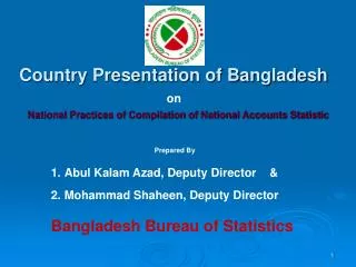 Country Presentation of Bangladesh