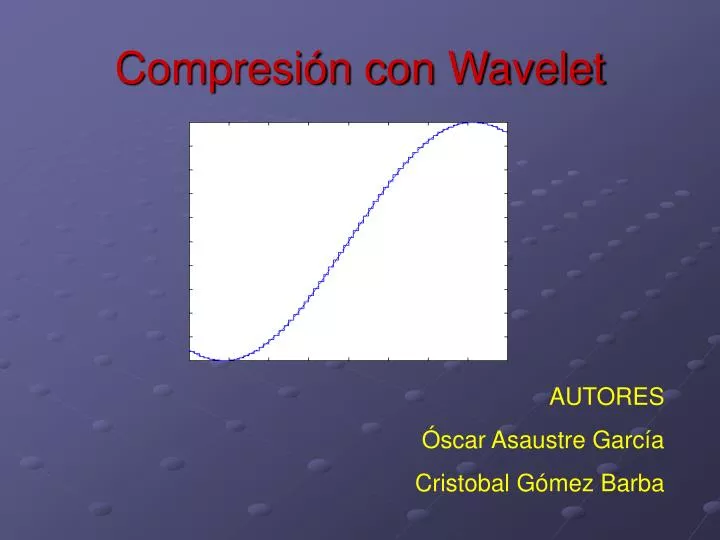 compresi n con wavelet