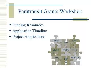 Paratransit Grants Workshop