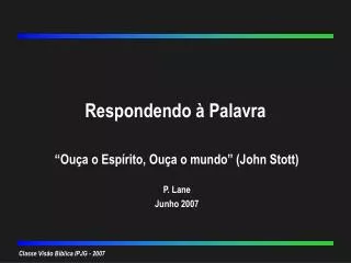 respondendo palavra