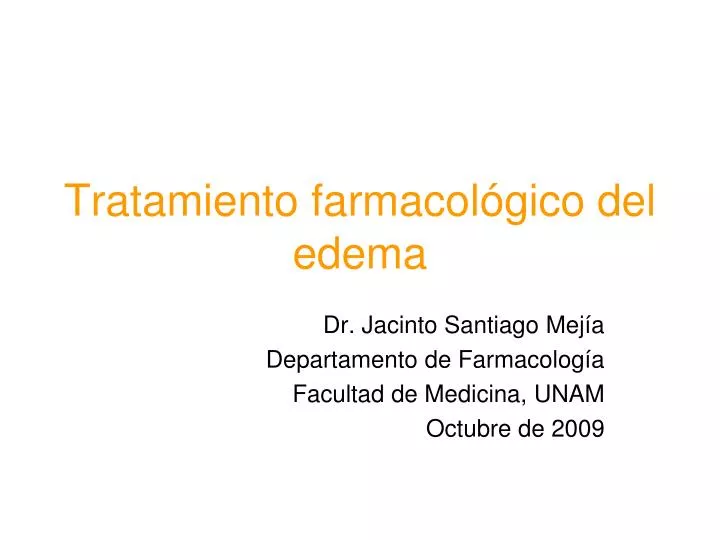tratamiento farmacol gico del edema