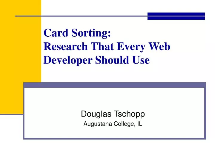 card sorting research that every web developer should use