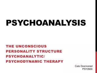psychoanalysis