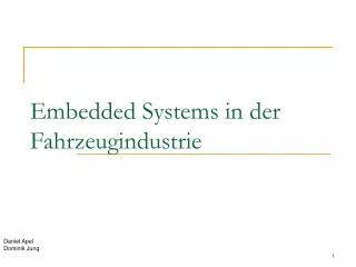 embedded systems in der fahrzeugindustrie