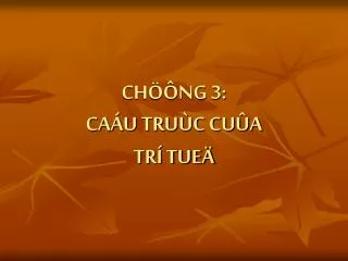 ch ng 3 ca u tru c cu a tr tue