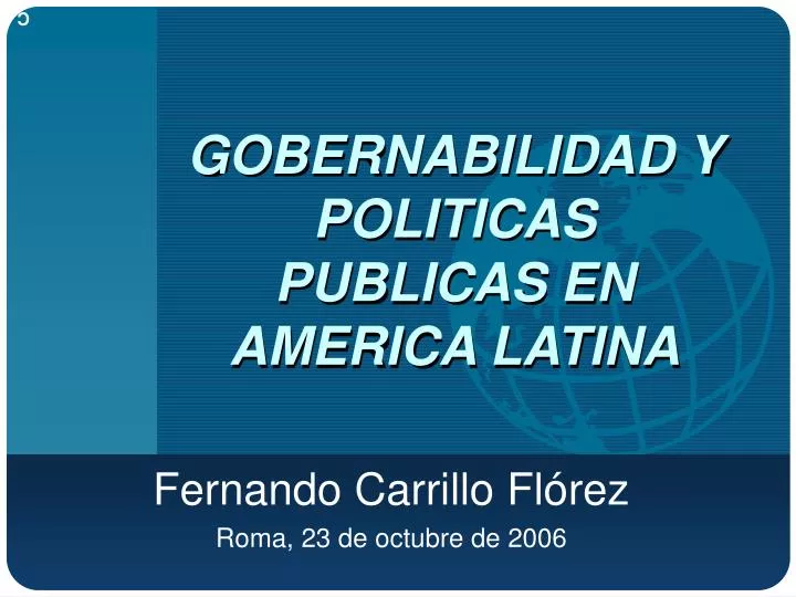 gobernabilidad y politicas publicas en america latina