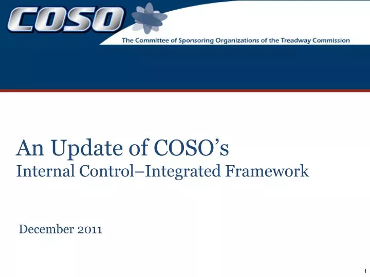 an update of coso s internal control integrated framework