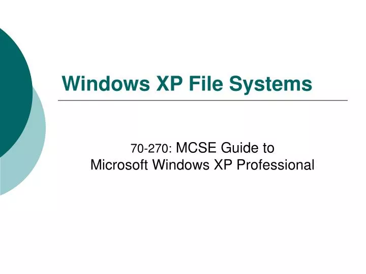 windows xp file systems