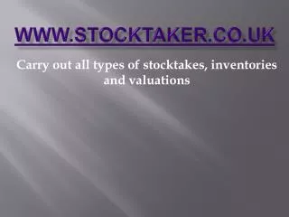 Stock taker