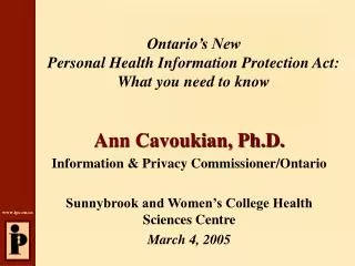Ontario’s New Personal Health Information Protection Act: What you need to know