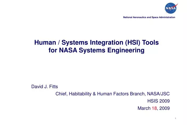 human systems integration hsi tools for nasa systems engineering