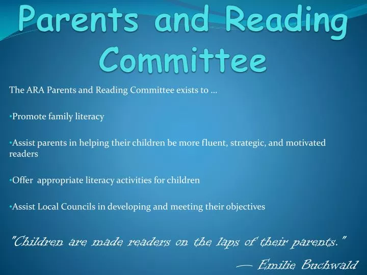 parents and reading committee