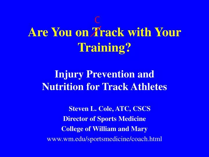 are you on track with your training