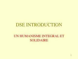 dse introduction