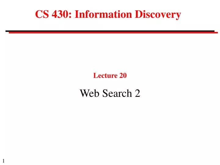 cs 430 information discovery