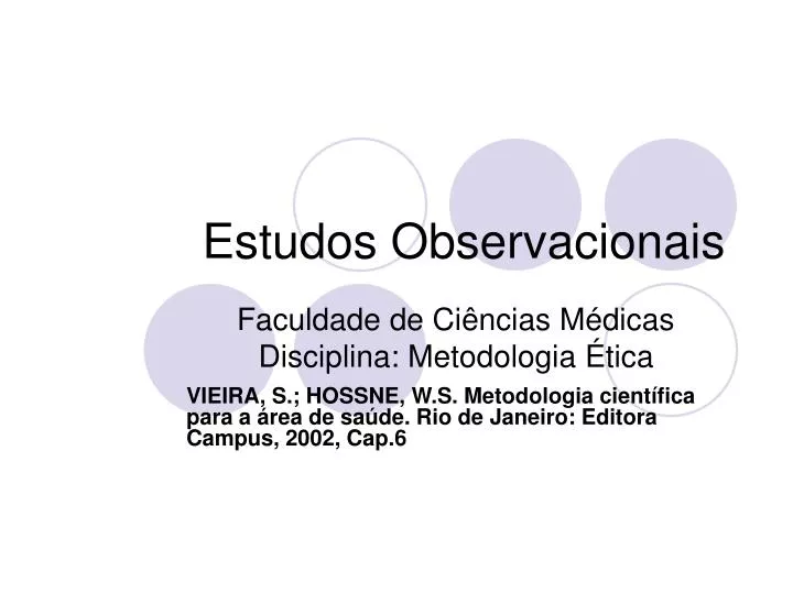 estudos observacionais