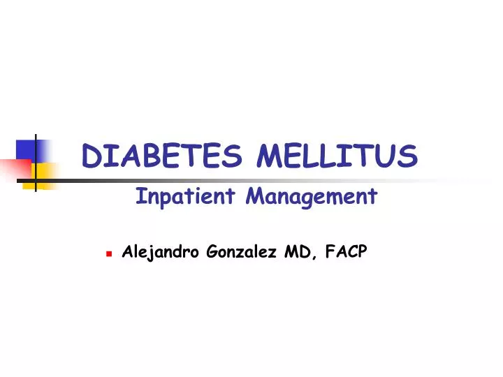 diabetes mellitus inpatient management