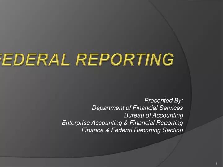 federal reporting