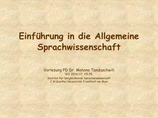 einf hrung in die allgemeine sprachwissenschaft