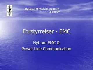 Forstyrrelser - EMC