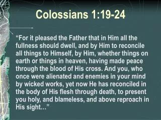 Colossians 1:19-24