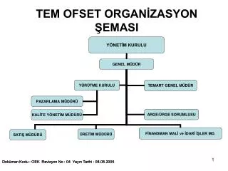 TEM OFSET ORGANİZASYON ŞEMASI