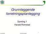 Grunnleggende forretningsplanlegging - slide 1