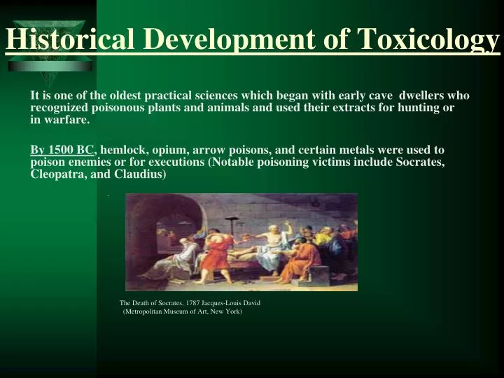 historical development of toxicology