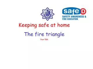 Keeping safe at home The fire triangle Year 5&amp;6